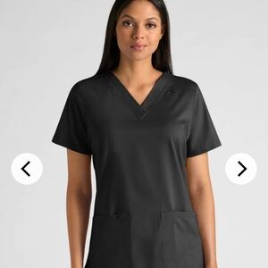 Uniform Advantage Black Short Sleeve V-Neck Top